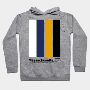 Massachusetts // Original Minimalist Artwork Poster Design Hoodie